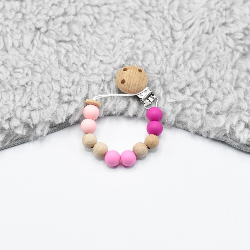 Speenkoord Fade en Wood Roze