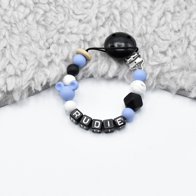 Speenkoord Muis Serenity Zwart