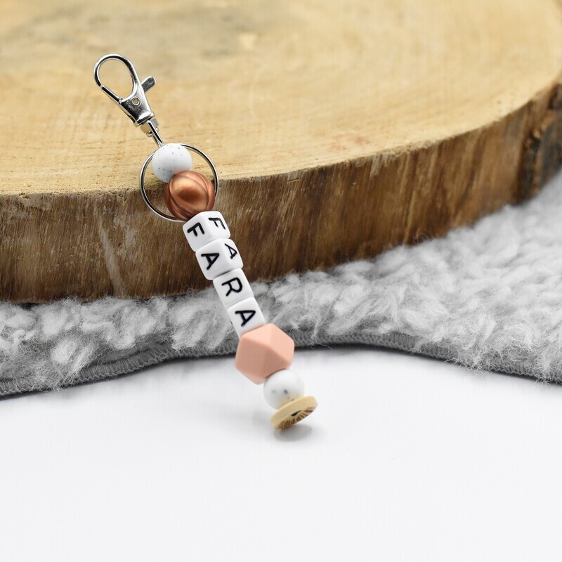 Sleutelhanger Hexagon Peach
