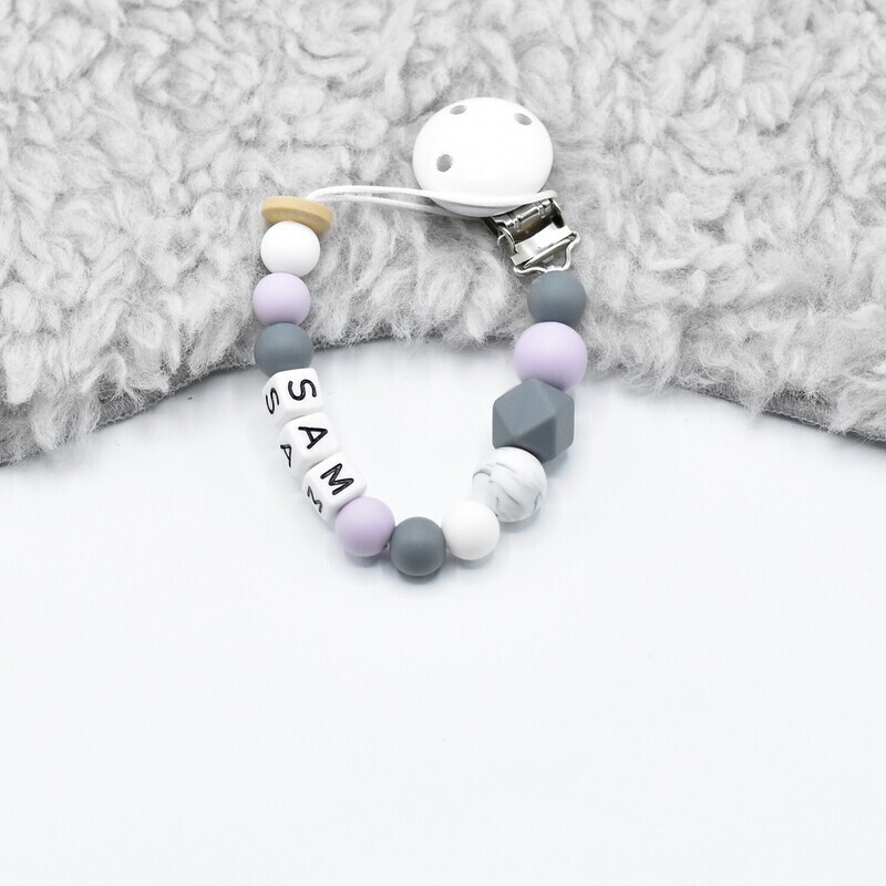 Speenkoord Hexagon Lila Naam