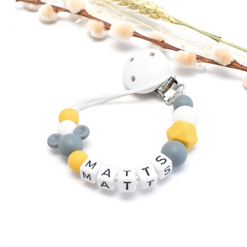 Speenkoord Muis Donkergrijs Naam