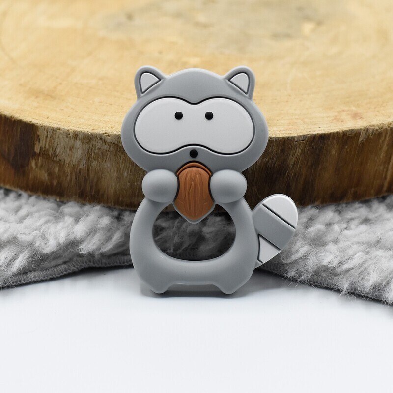 Bijtfiguur Wasbeer Lichtgrijs