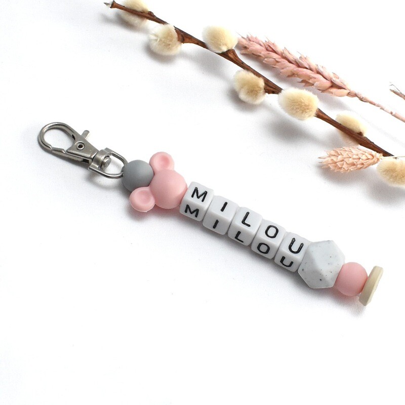 Sleutelhanger Muis Lichtroze