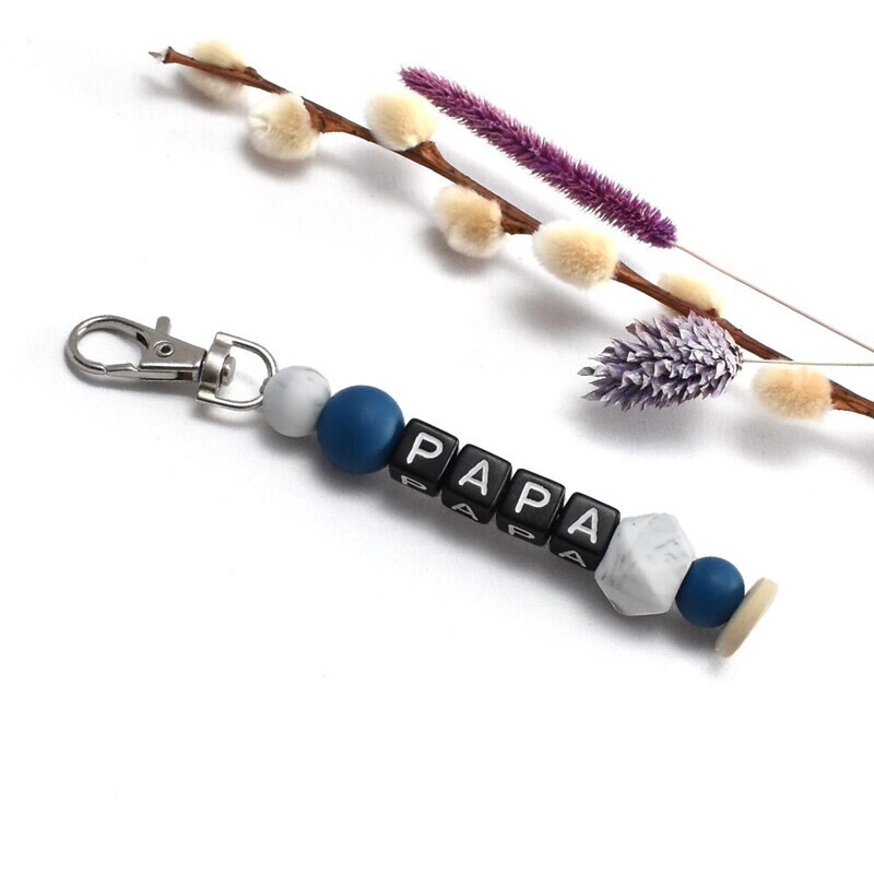 Sleutelhanger papa Donkerblauw