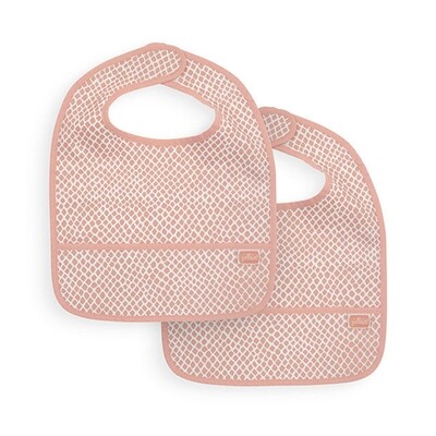 Jollein Slab Snake Pale Pink Waterproof (2pack)