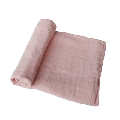 Mushie Swaddle Rose Vanilla