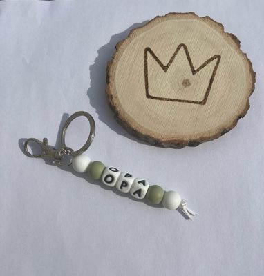Sleutelhanger opa wit/groen