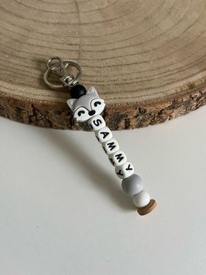 Sleutelhanger vos grijs