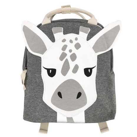 Rugzak giraf fleece grijs