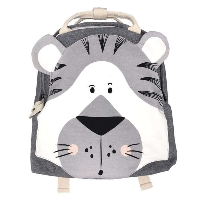 Rugzak tijger fleece grijs