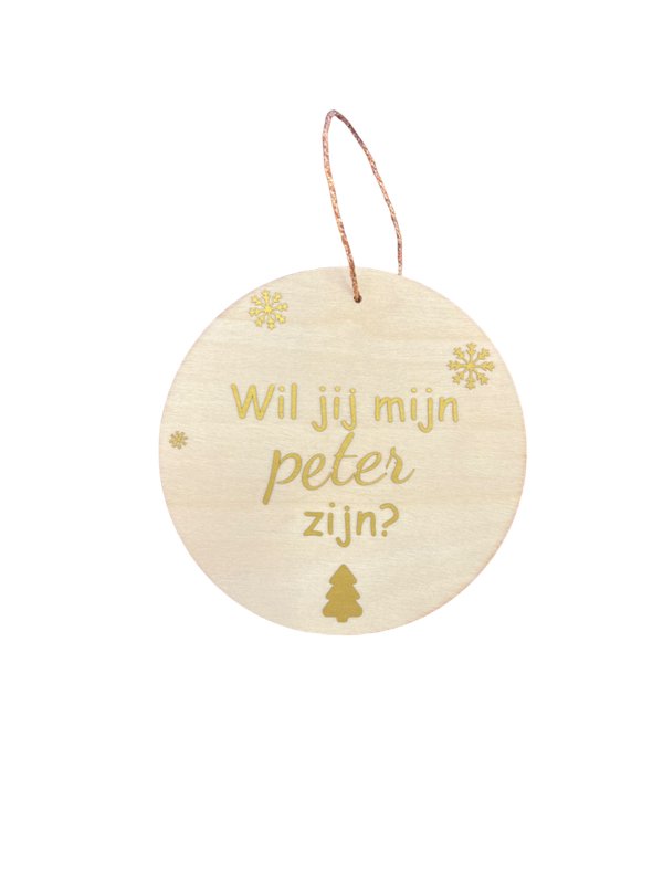 Kerstbal “Wil jij mijn peter zijn?”