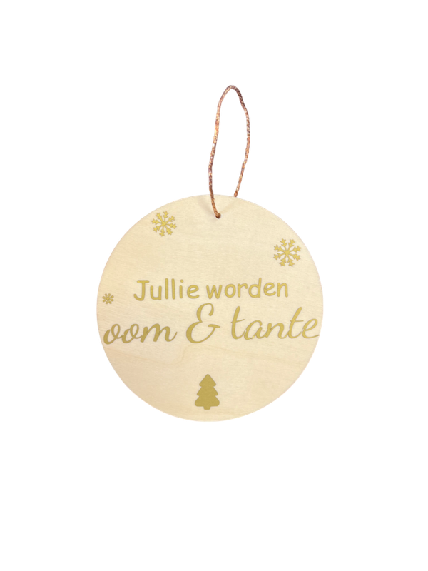 Kerstbal "Jullie worden oom & tante"