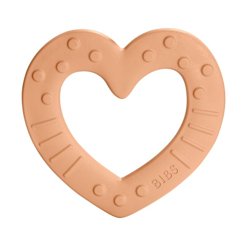 Bijtfguur BIBS Baby Bitie Heart Peach