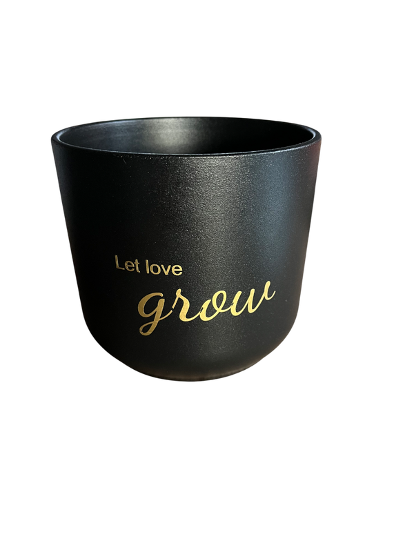Bloempot ‘Let love grow’