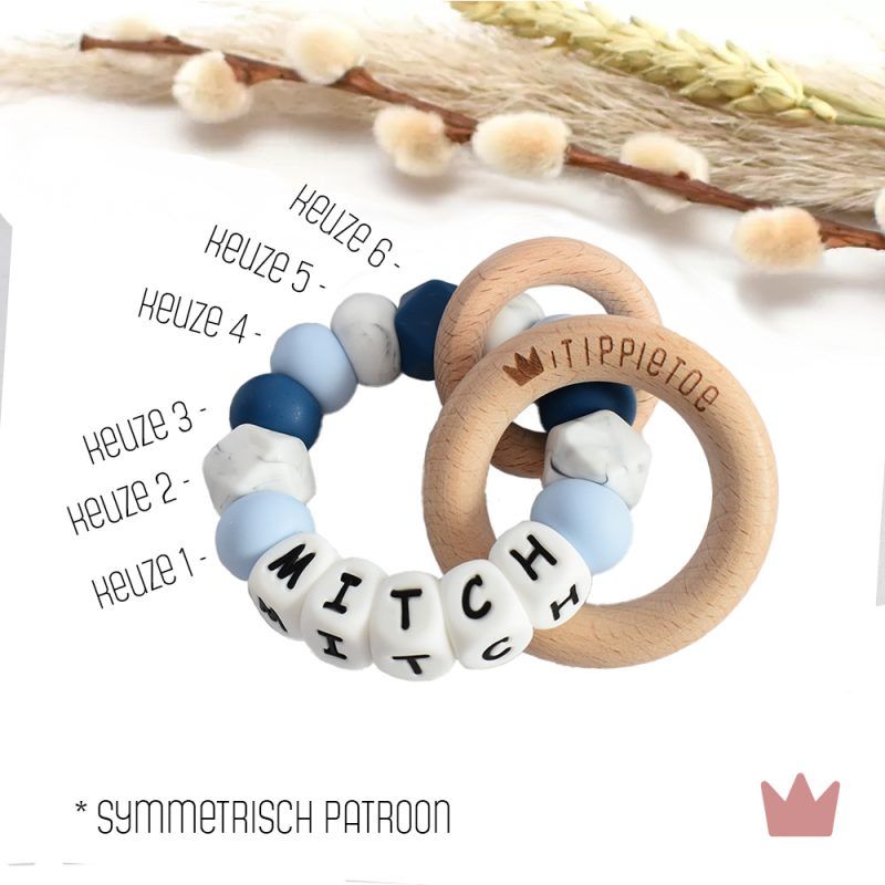 Stel zelf samen - Bijtring hexagon / ringen