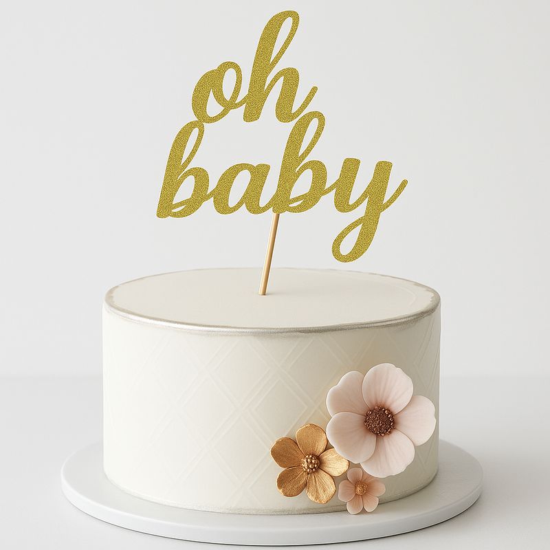 Caketopper ‘oh baby’