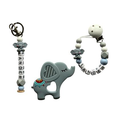 Cadeauset Olifant 3D Blauw/Grijs