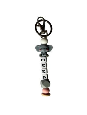 Sleutelhanger Olifant 3D Roze