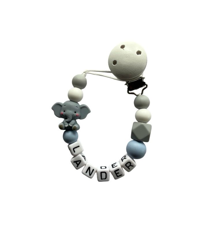 Speenkoord Olifant 3D Blauw