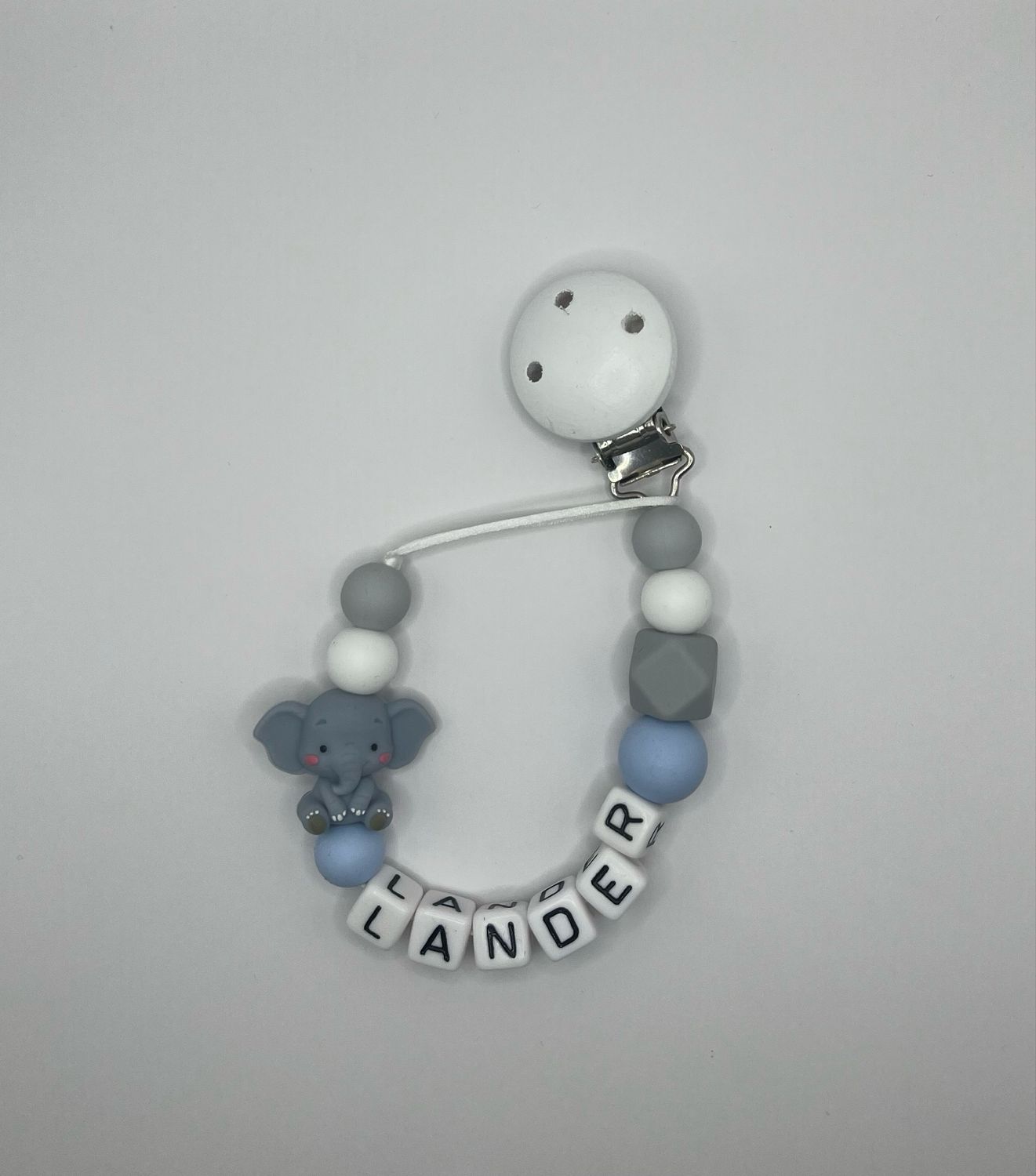 Speenkoord Olifant 3D Blauw