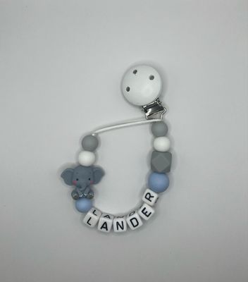 Speenkoord Olifant 3D Blauw