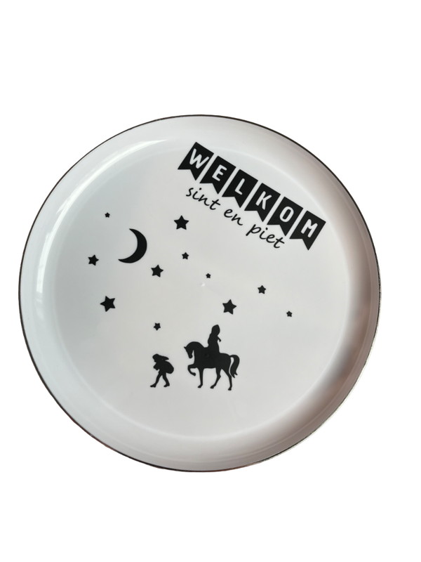 Bord “Welkom sint en piet”