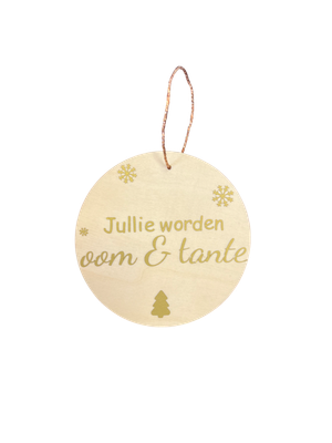 Kerstbal "Jullie worden oom & tante"