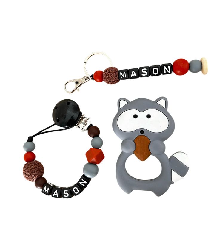 Cadeauset Wasbeer donkergrijs