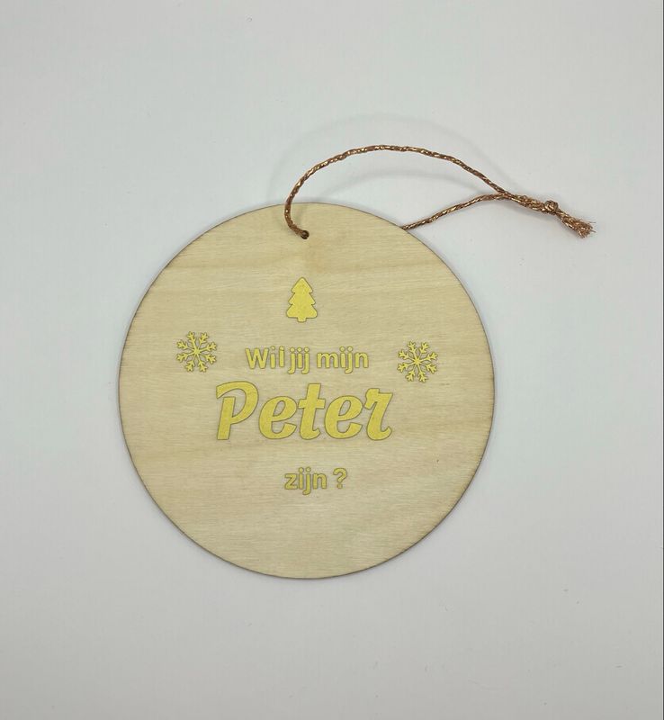 Kerstbal “Wil jij mijn peter zijn?”