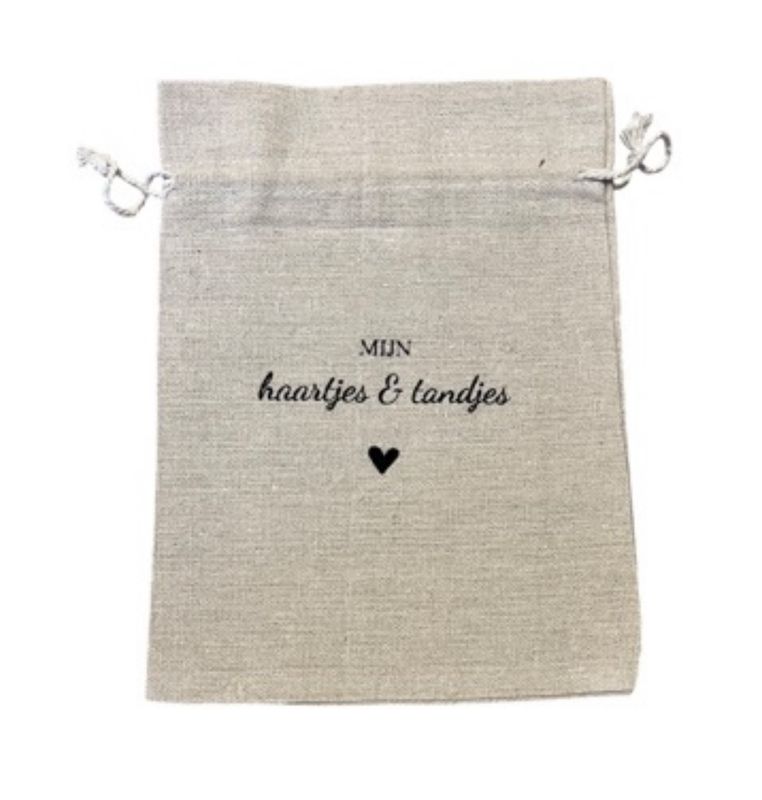 Bewaarzakje 'Mijn haartjes & tandjes'