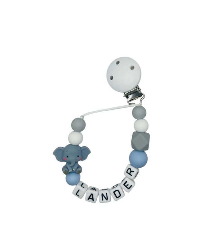 Speenkoord Olifant 3D Blauw