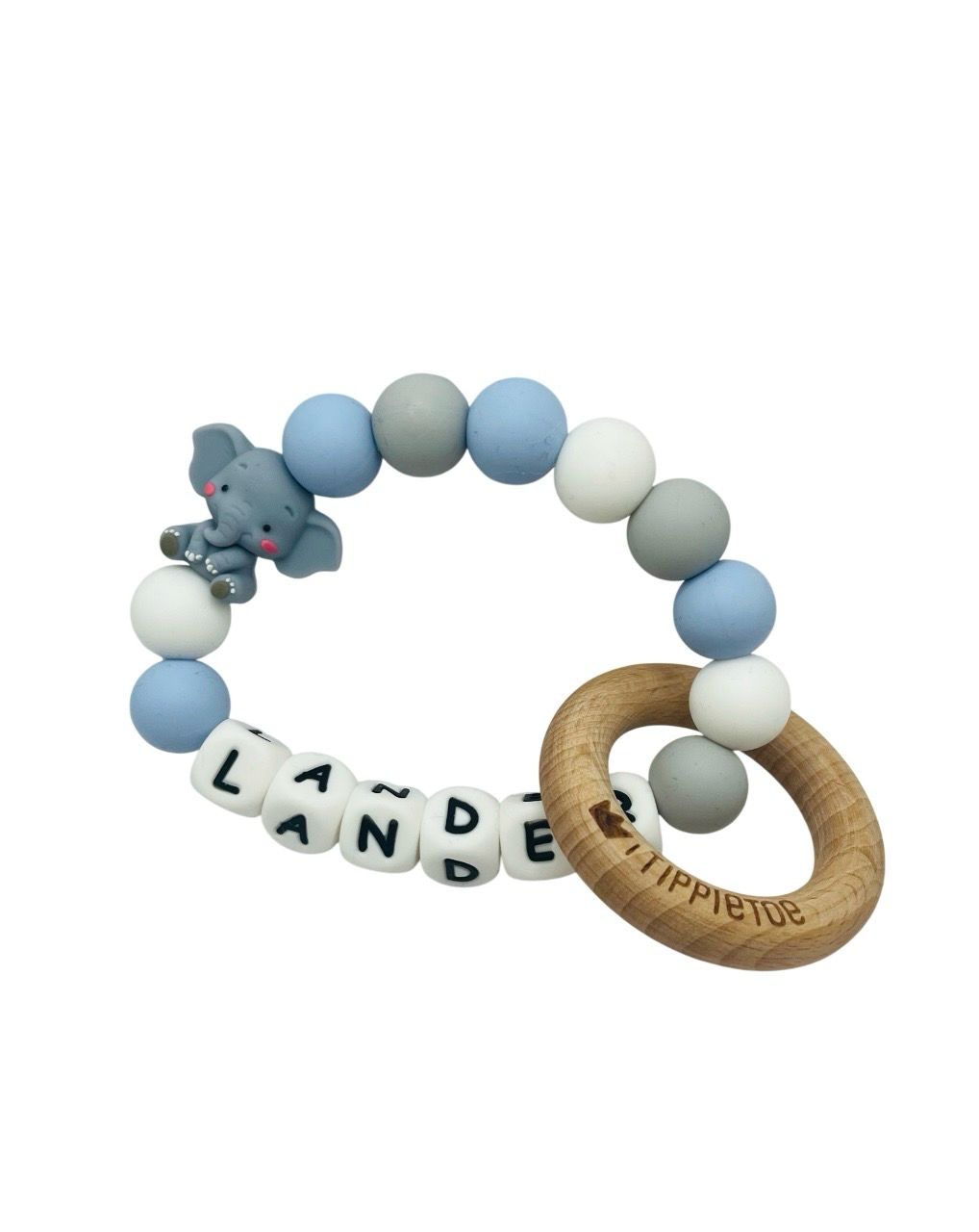 Bijtring Olifant 3D blauw Bijtring Olifant 3D blauw