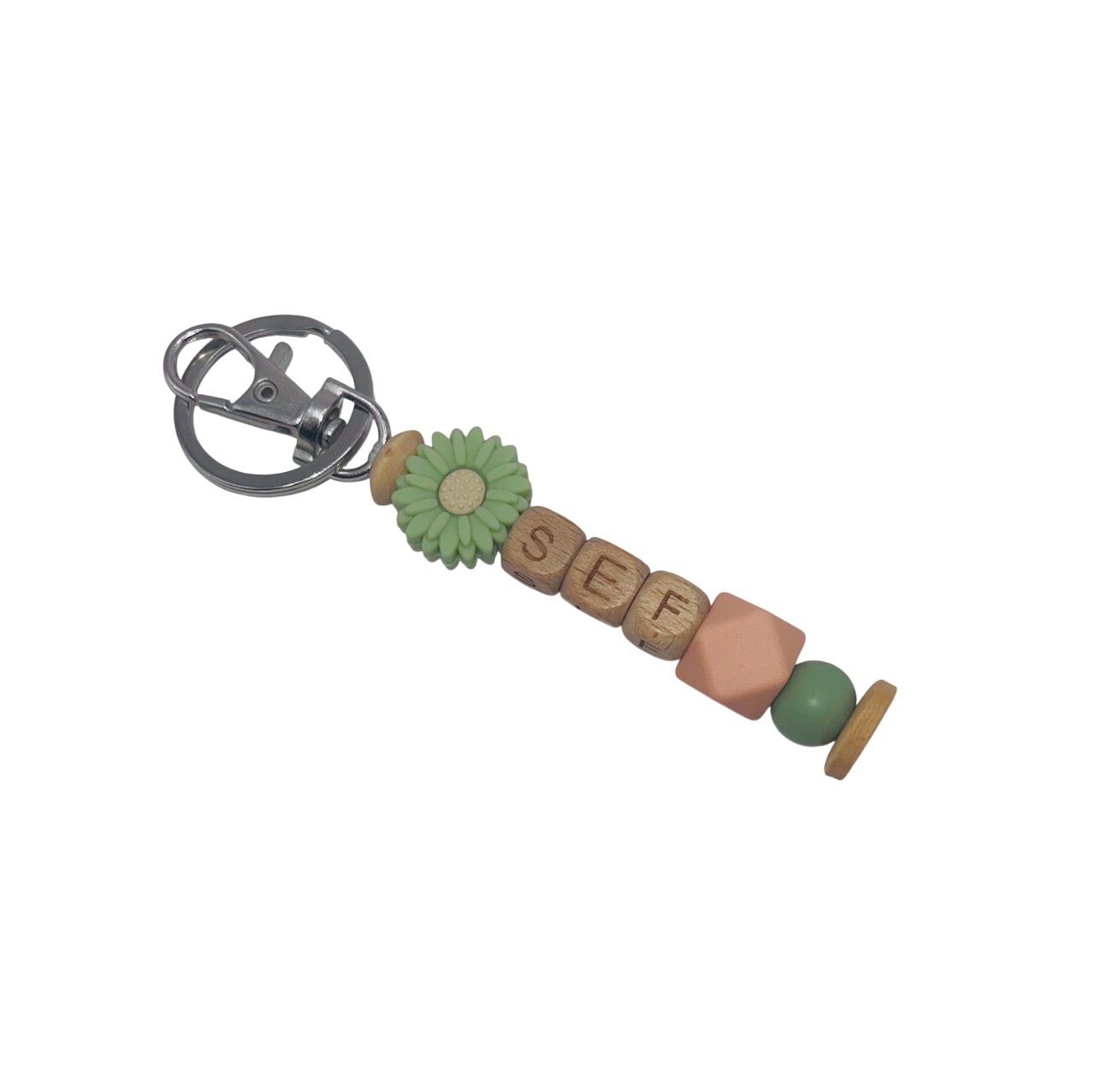 Sleutelhanger Bloem groen