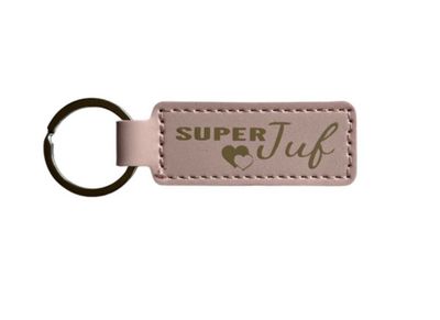 Sleutelhanger tag ‘Super juf’ roze Sleutelhanger tag ‘Super juf’ roze