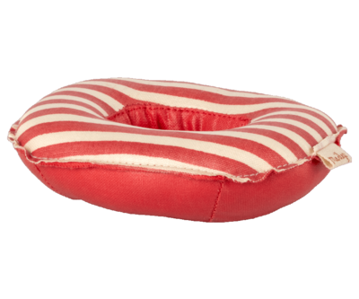 MAILEG Rubber boat, Small mouse - Red stripe