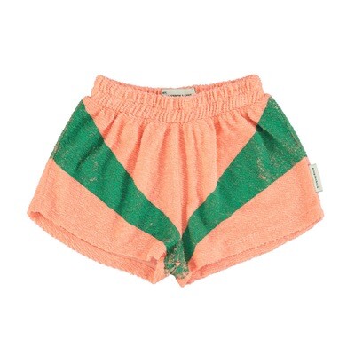 PIUPIUCHICK shorts | coral & green print