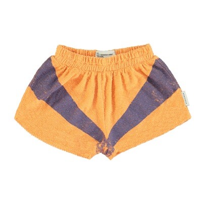 PIUPIUCHICK shorts | peach & purple print