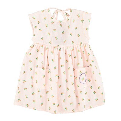 PIUPIUCHICK short dress | light pink stripes w/ little flowers