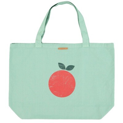 PIUPIUCHICK XL bag | green w/ apple print