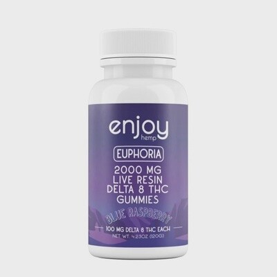 Enjoy: Live Resin Euphoria 2000mg Delta 8 THC Gummies (100mg/gummy)