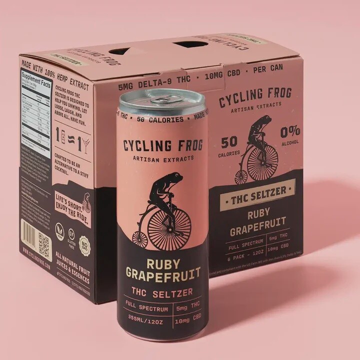 Cycling Frog: Ruby Grapefruit THC Seltzer 6pck