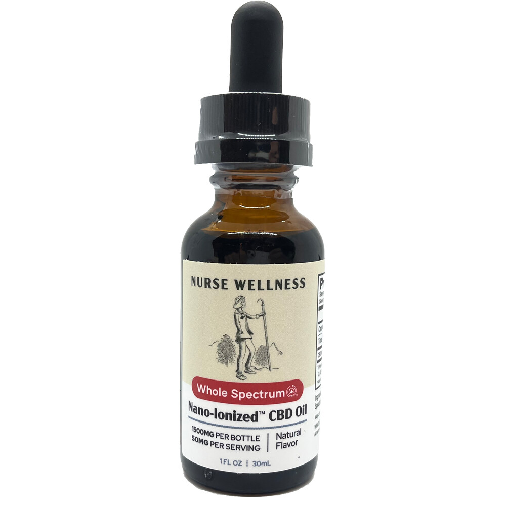 Nurse Wellness: Whole Spectrum™ CBD Oil - Medium - 1500mg - Natural w/ MCT Oil