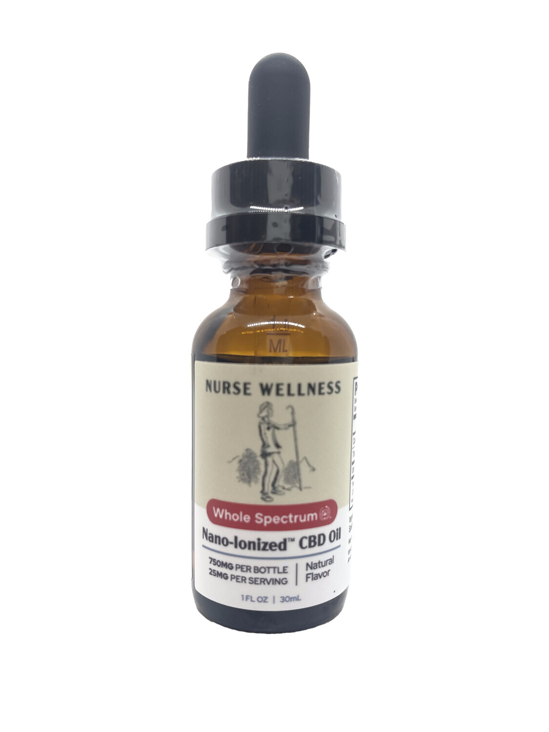 Nurse Wellness: Whole Spectrum™ Nano CBD Oil - Mild - 750mg - Natural Flavor w/ MCT Oil