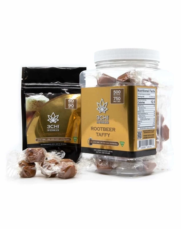 3Chi: Delta 9 THC + CBD Root Beer Taffy
