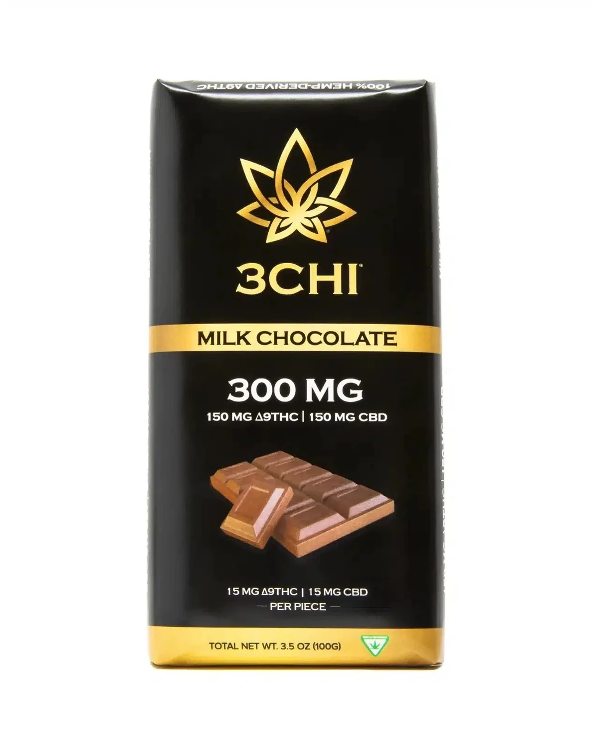 3Chi: Delta 9 THC+CBD Milk Chocolate Bar