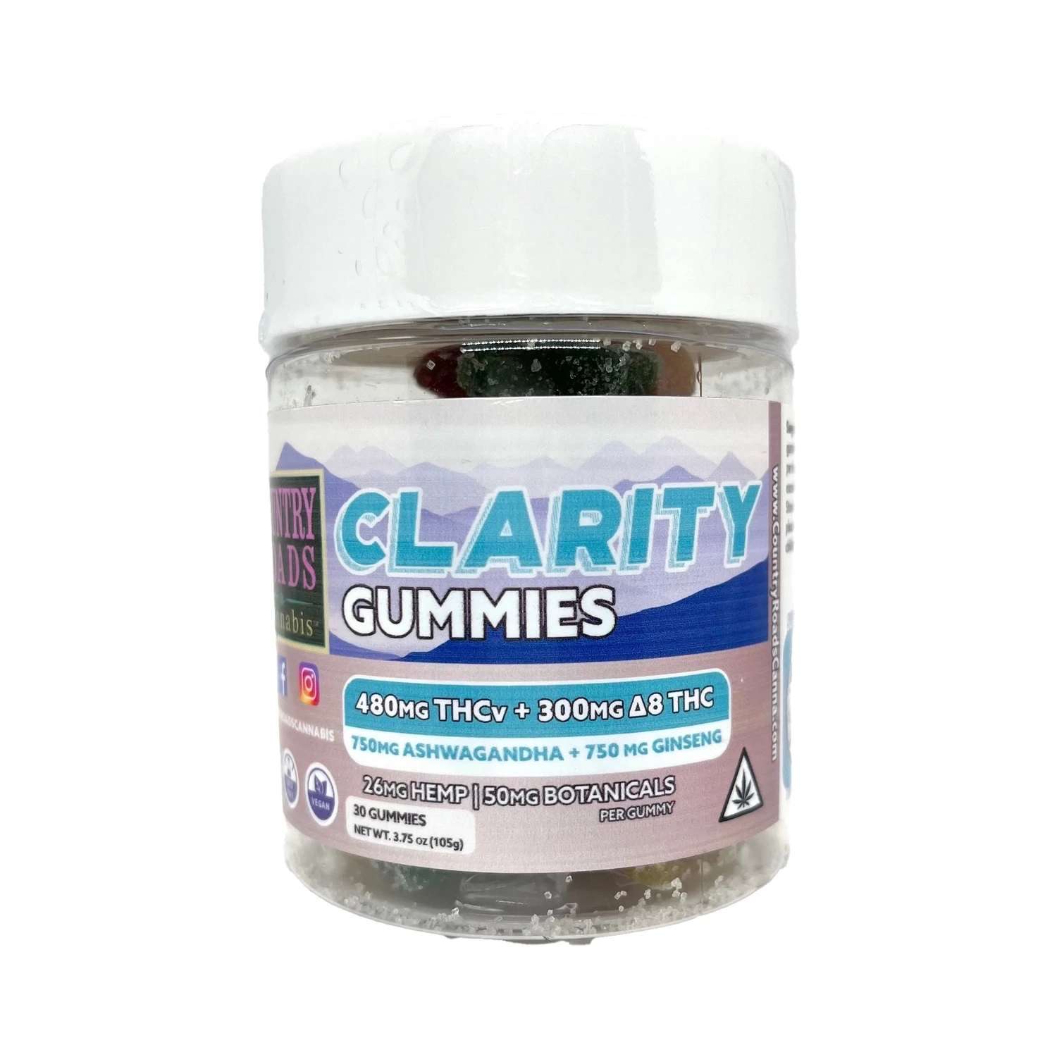 Country Roads: Clarity THCv + Delta 8 THC Gummies