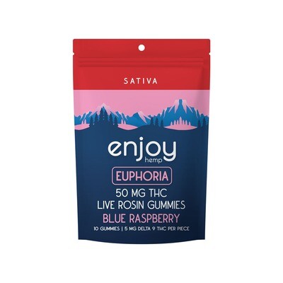 Disfrute: Euphoria Live Rosin Microdose THC Gummies 5mg/gominola