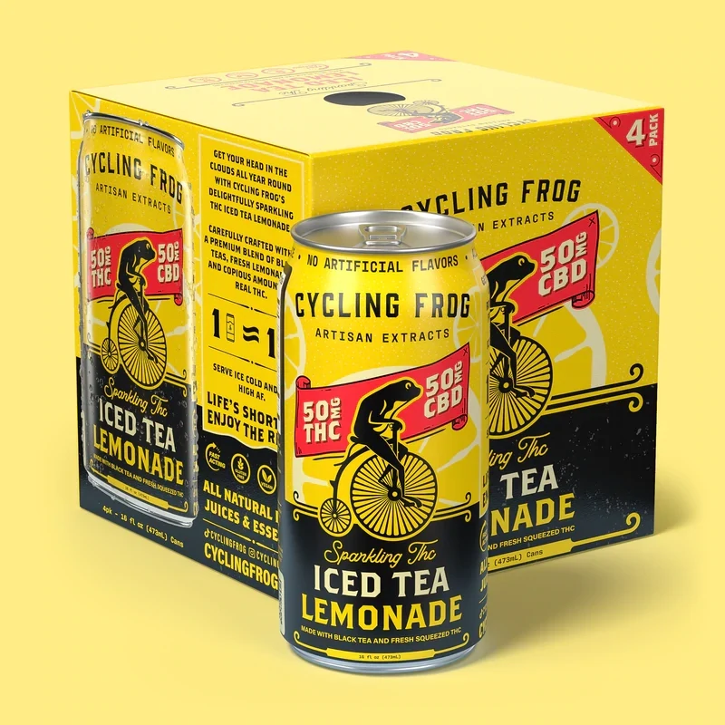Cycling Frog: THC + CBD Iced Tea Lemonade, 4PK