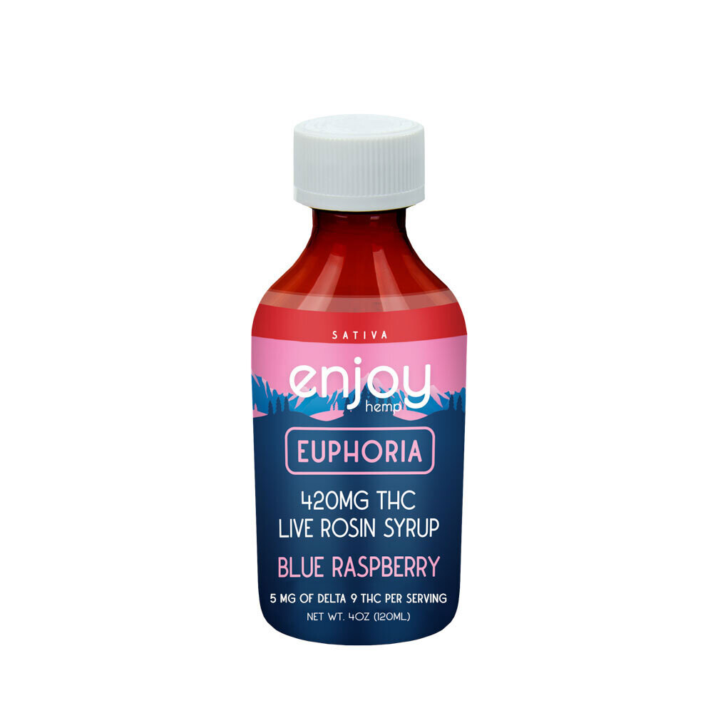 Enjoy Hemp: Live Rosin Delta 9 THC Syrup / Euphoria Blue Raspberry