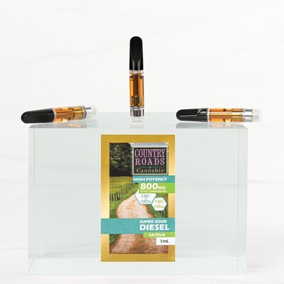 Country Roads: Super Sour Diesel CBD Vape Cartridge - Sativa